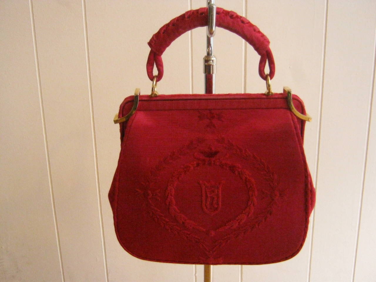 1960s Roberta Di Camerino Vintage Red Handbag at 1stDibs