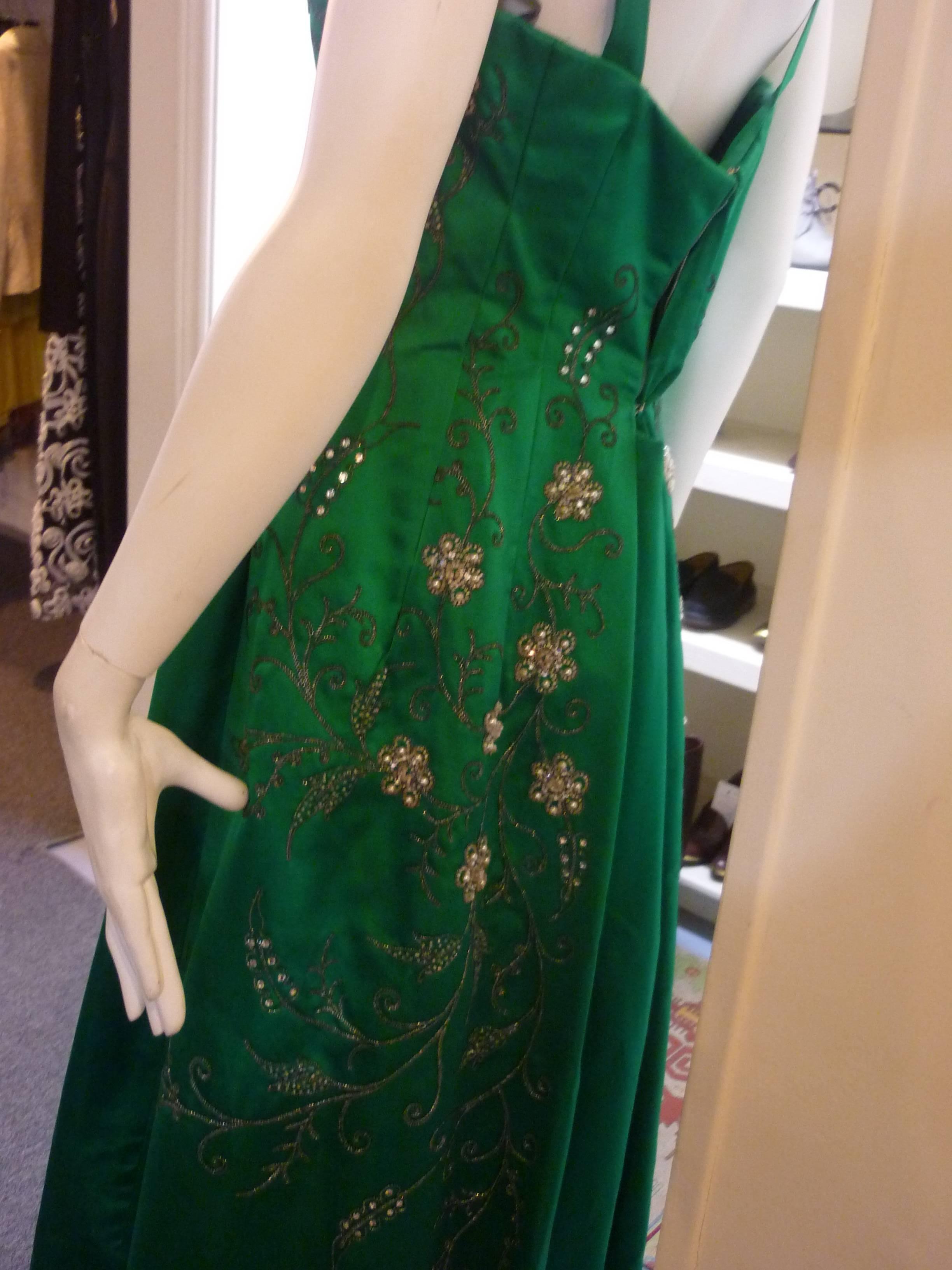 Women's 1963 Julian Rose Embroidered Gown