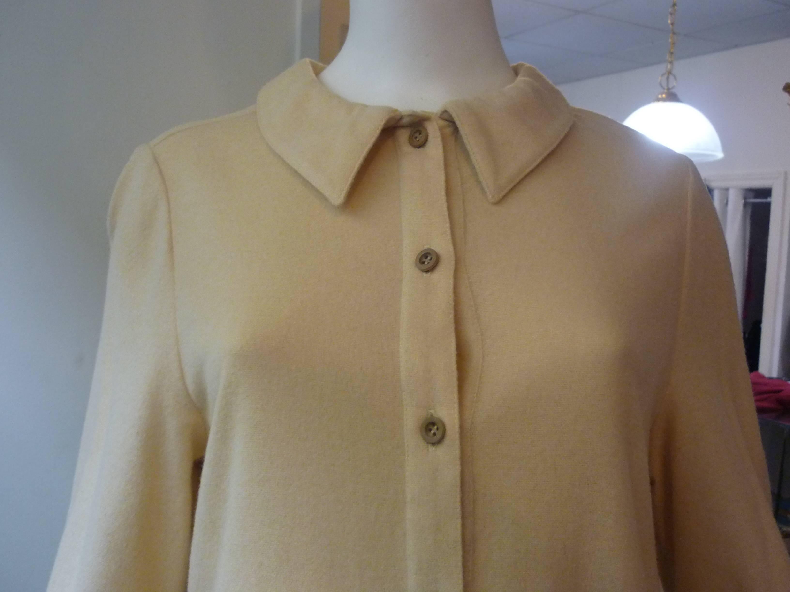 Brown 1970s Geoffrey Beene Wool Shift With a Twist For Sale