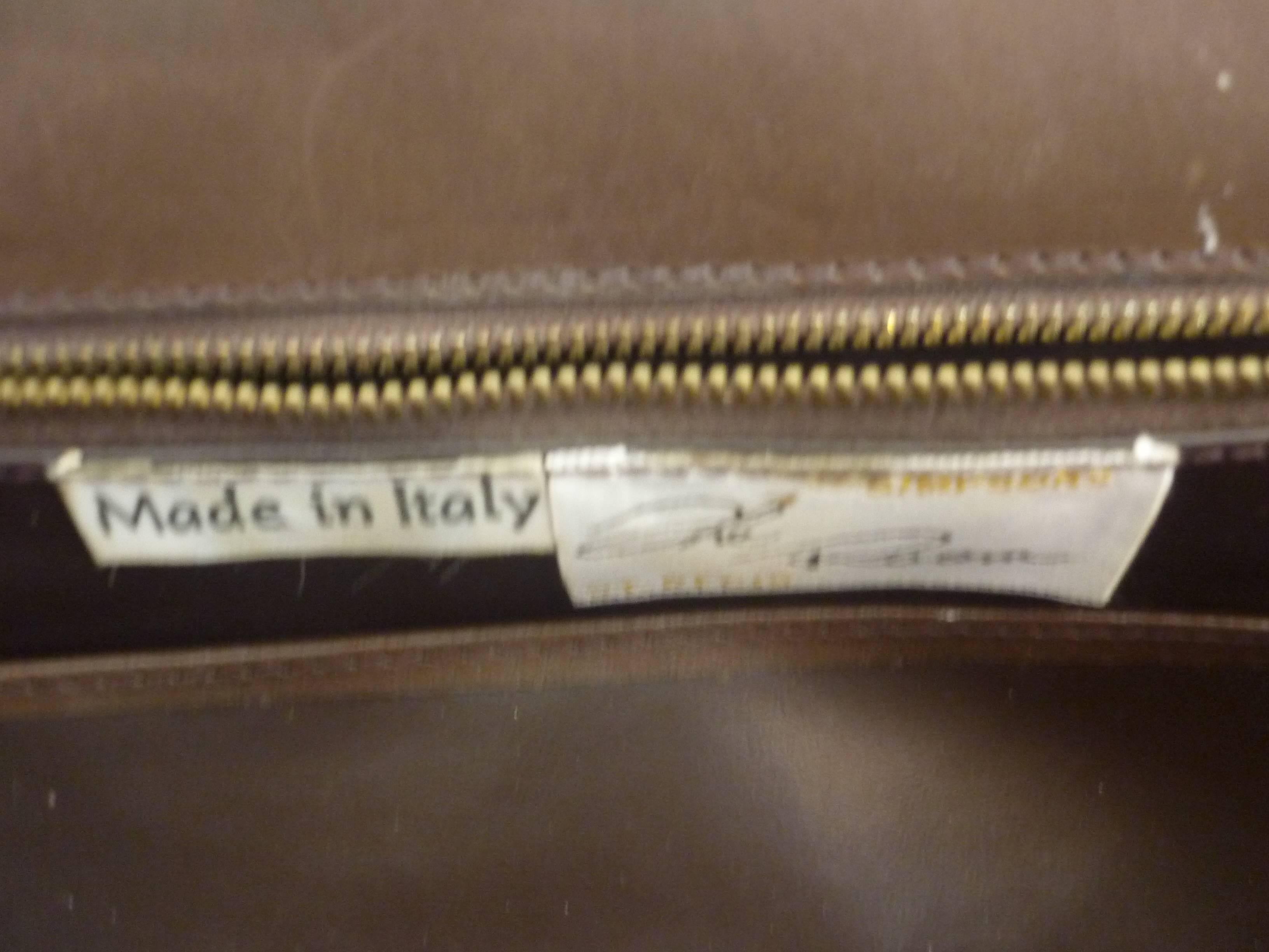 Unusual Vintage Italian Leather Handbag 2