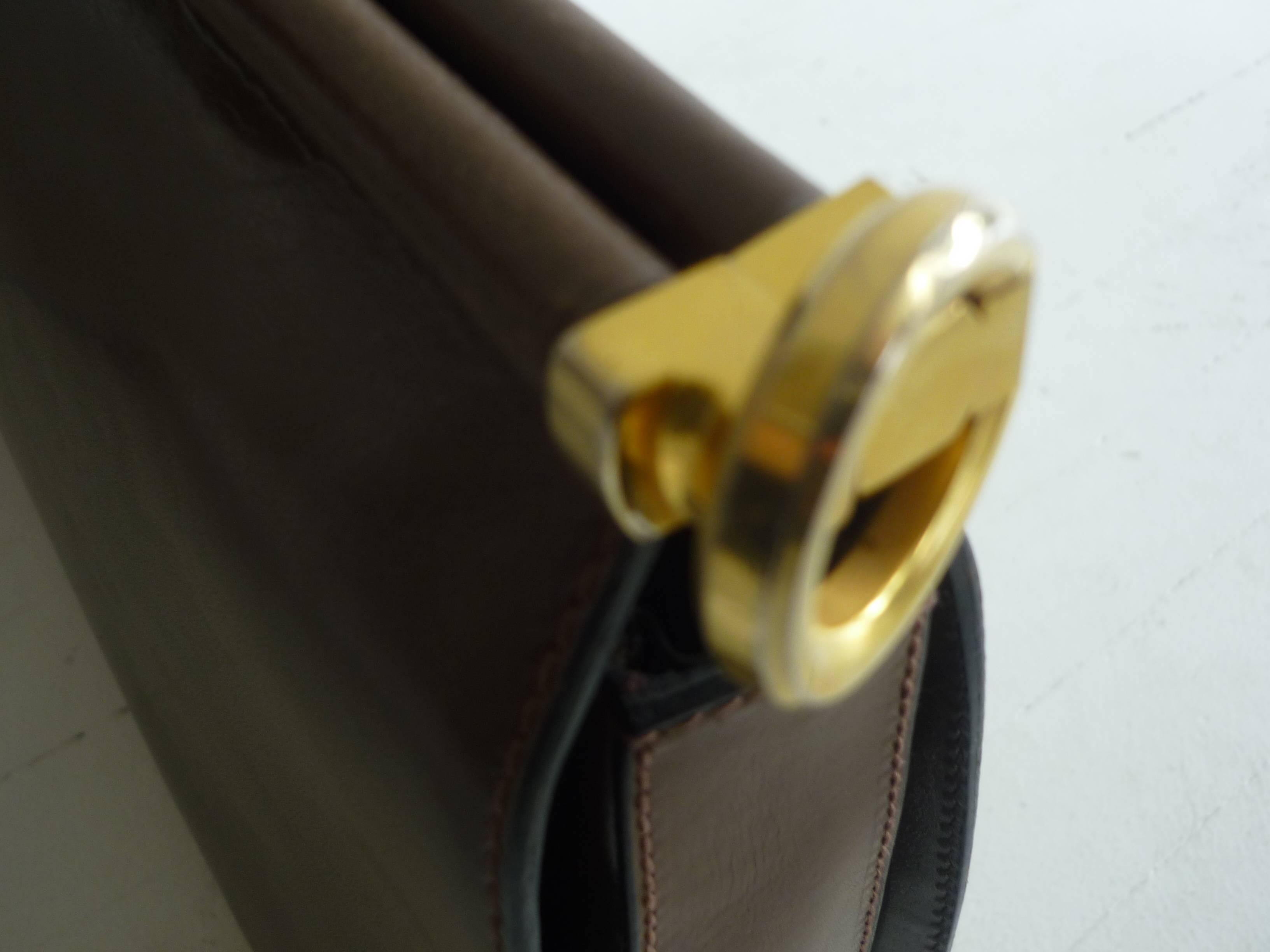 Black Unusual Vintage Italian Leather Handbag
