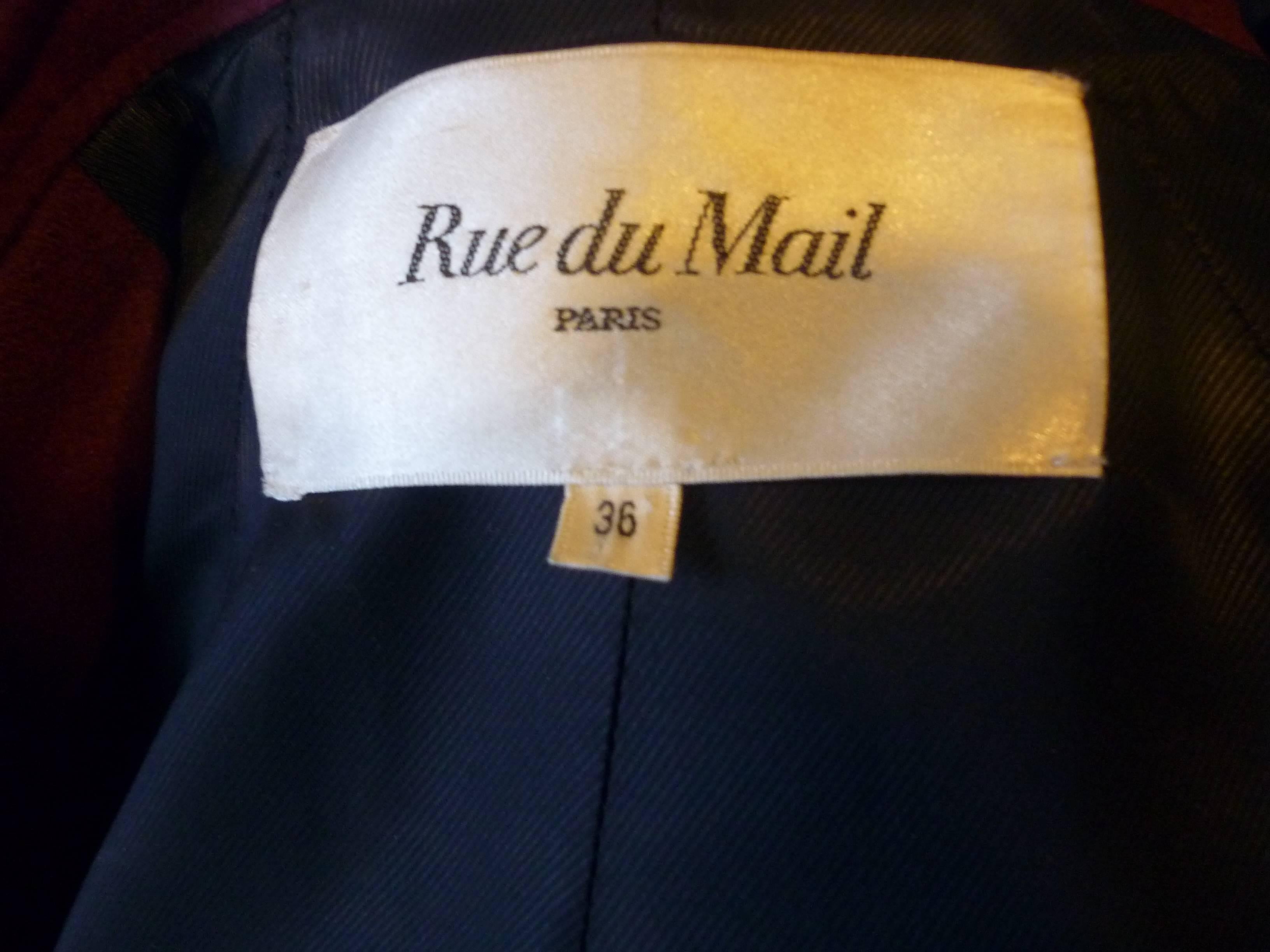 Martine Sitbon for Rue du Mail Wool Coat (36 Fr) 2