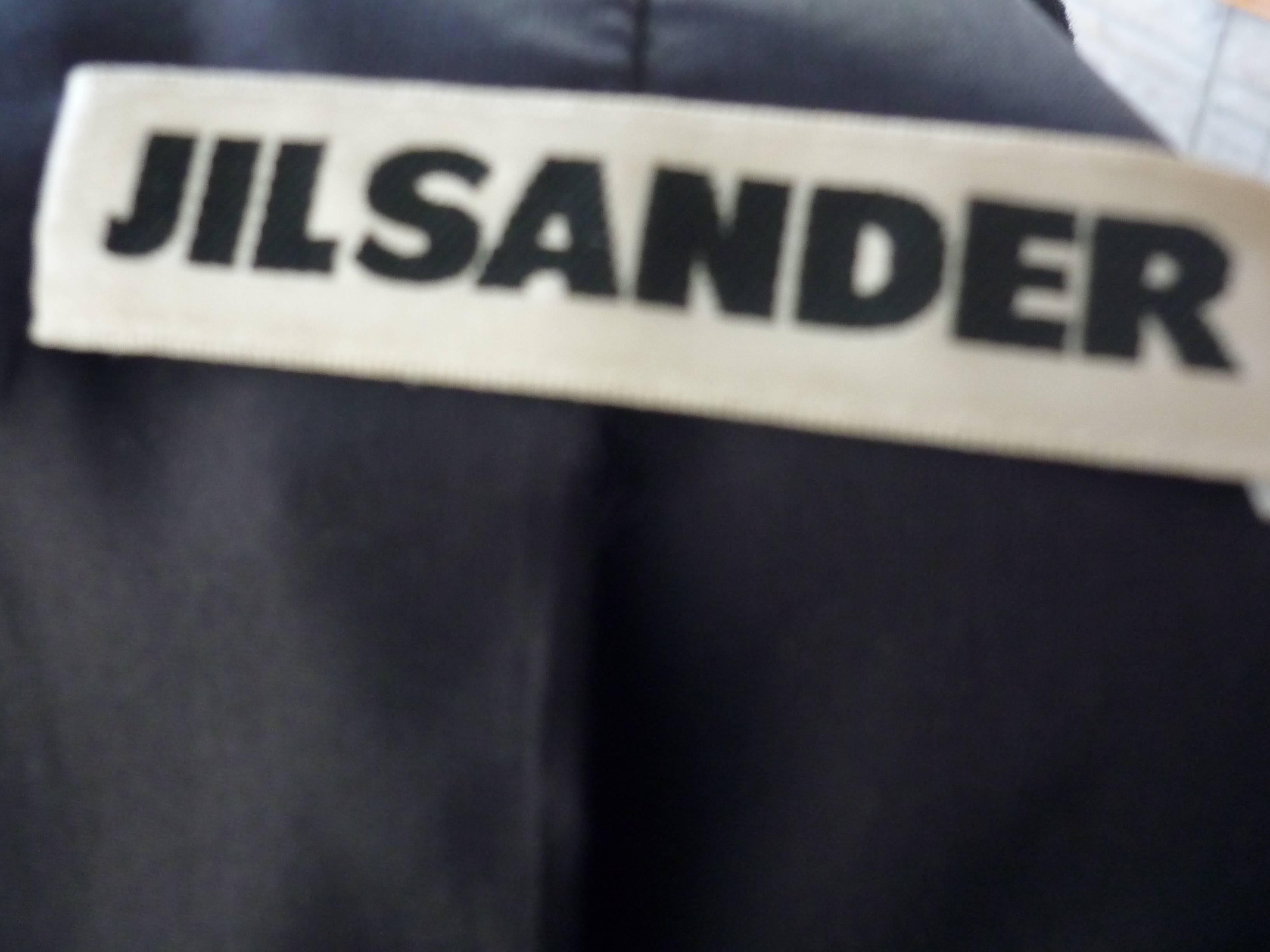 Jil Sander Black Double Breasted Coat  (38 Germany) 1