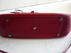 Christian Dior Smooth Red Leather Saddle Bag