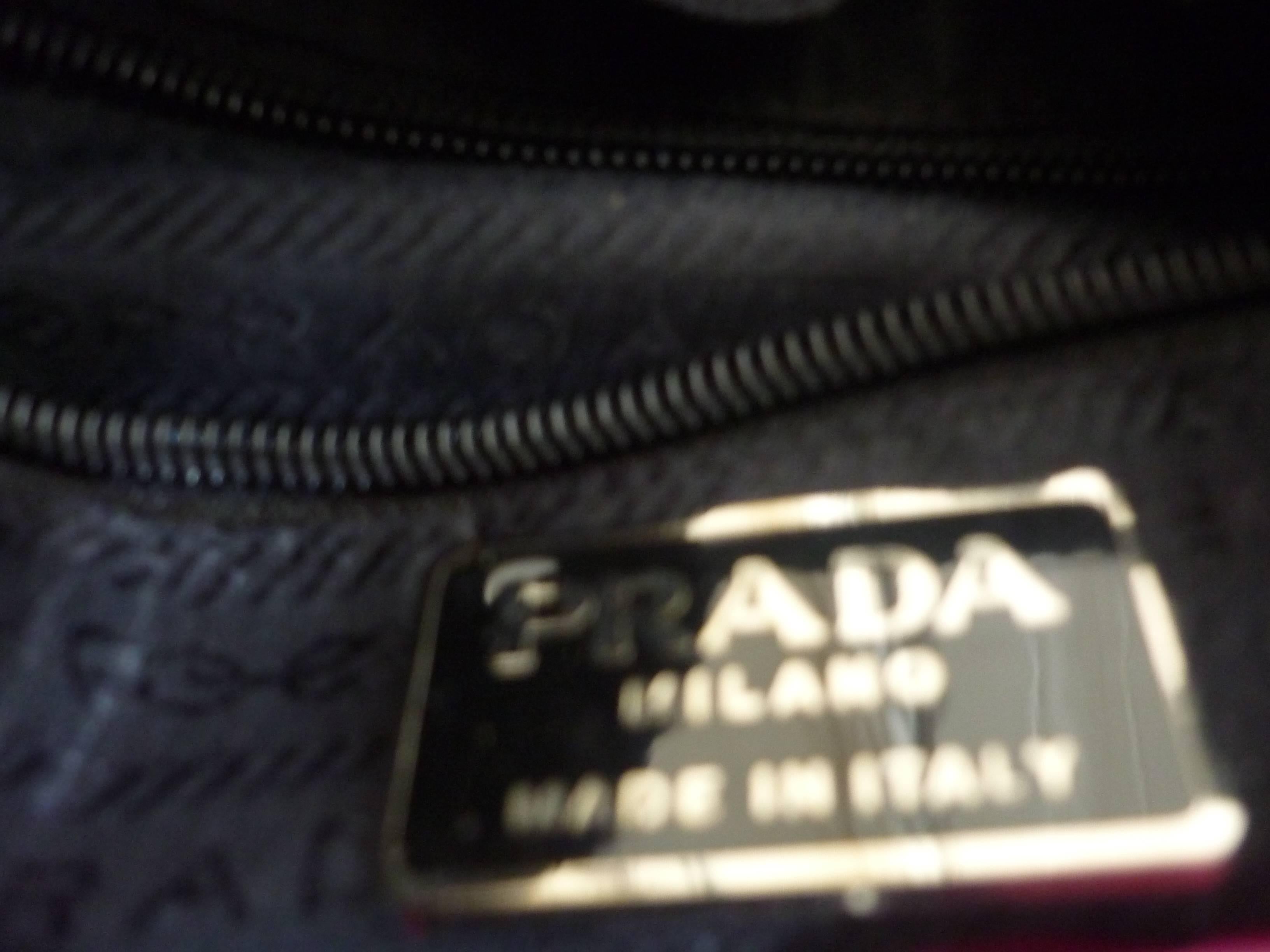 Women's Prada Black Tessuto Nylon and Leather Trim Bagpack