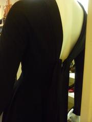 Exquisite 1950s Anne Fogarthy Black Wool Dress (S)