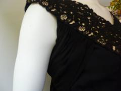 1956 Minx Modes Black Wiggle Dress (S)