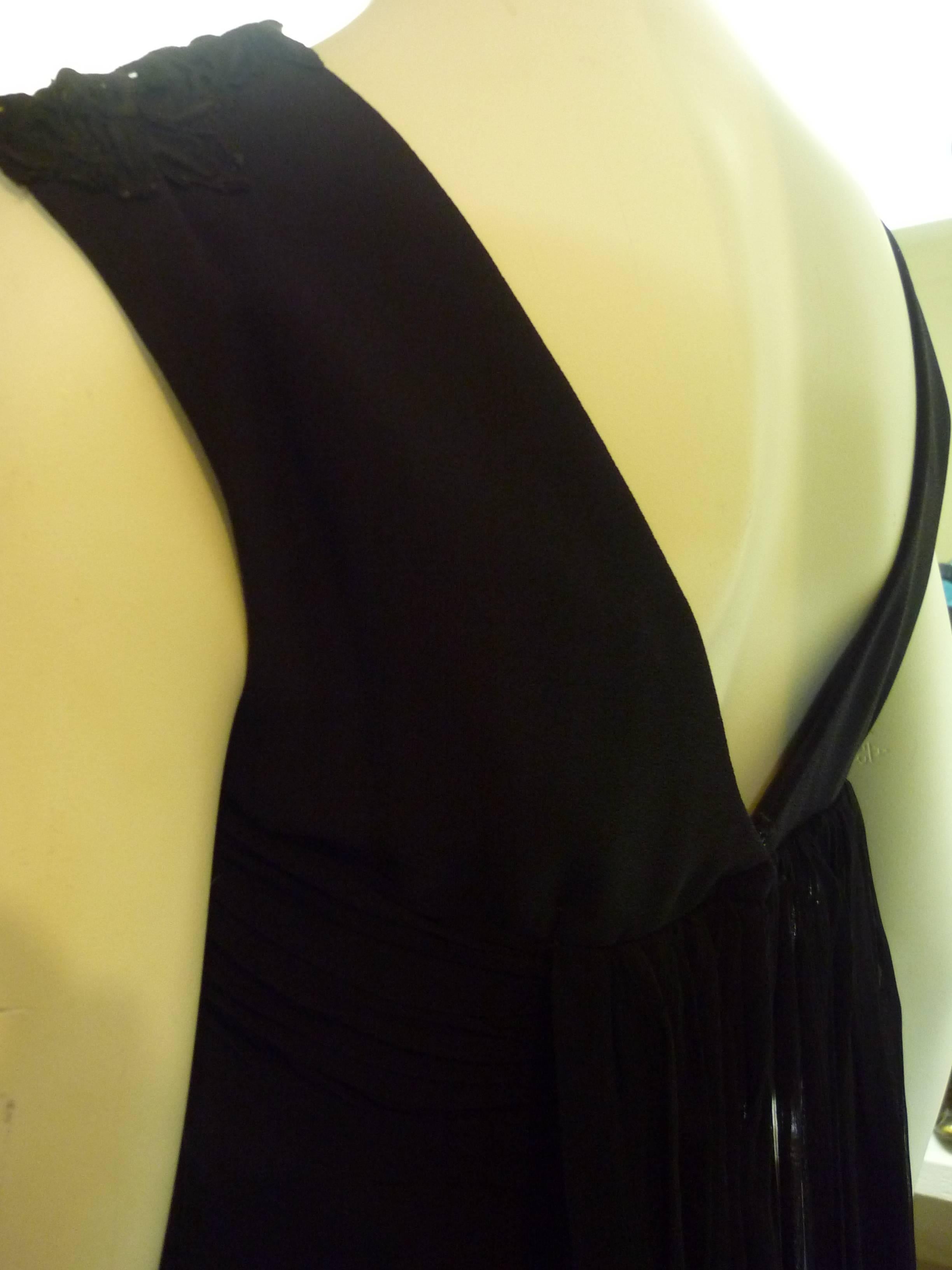 1956 Minx Modes Black Wiggle Dress (S) In Excellent Condition In Port Hope, ON