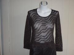 1980s Missoni Metallic Bronze Silk Blend Two-Piece (40-42 ITL)