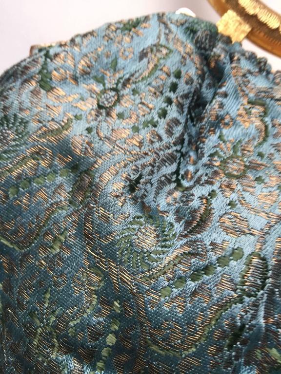 Vintage Brocade Clutch with Silver Kiss-Lock Closure main image 1
