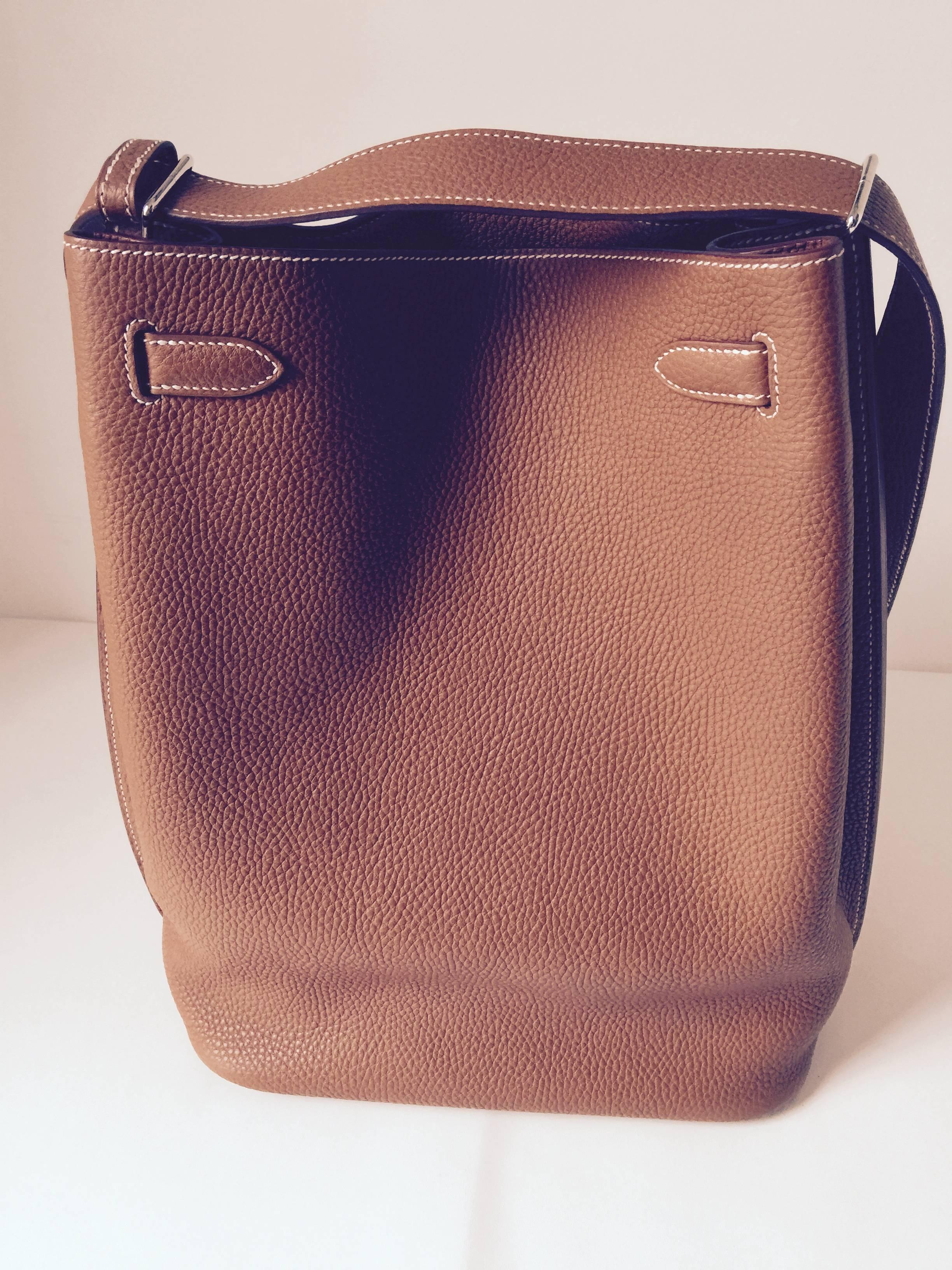 Brown Hermes So Kelly Gold 26 Shoulder Bag