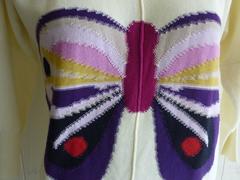 Late 90s Sonia Rykiel Butterfly Cotton Sweater (S)