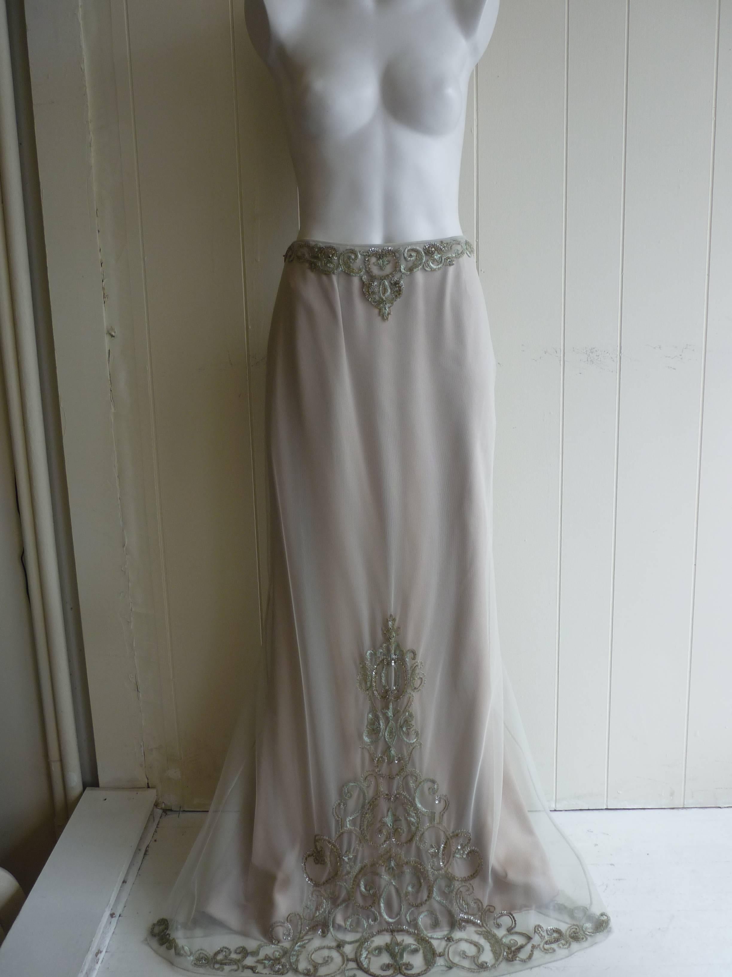 Women's Reem Acra NWT $2990 Embellished Evening Skirt (8)
