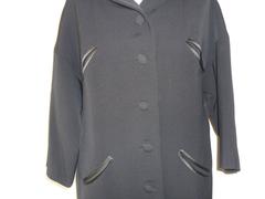 1960s Black Wool Tuexedo Detailed Evening Coat