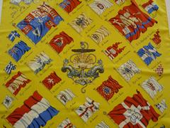 Hermes "Pavois" Silk Scarf and Box