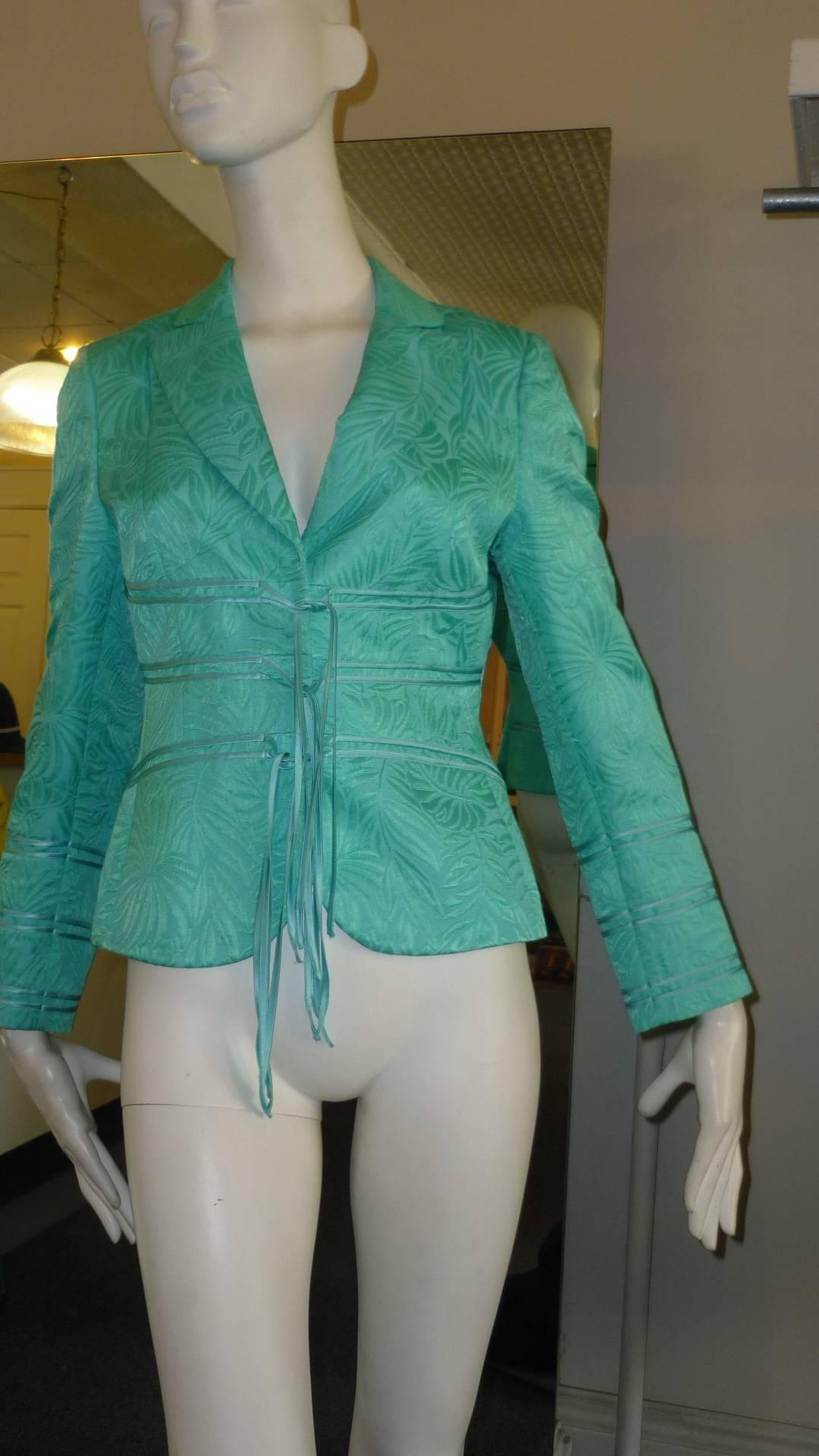 Rena Lange Cotton / Silk Jacket, 1990s  4