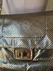 Chanel metallic perforated Flap bag