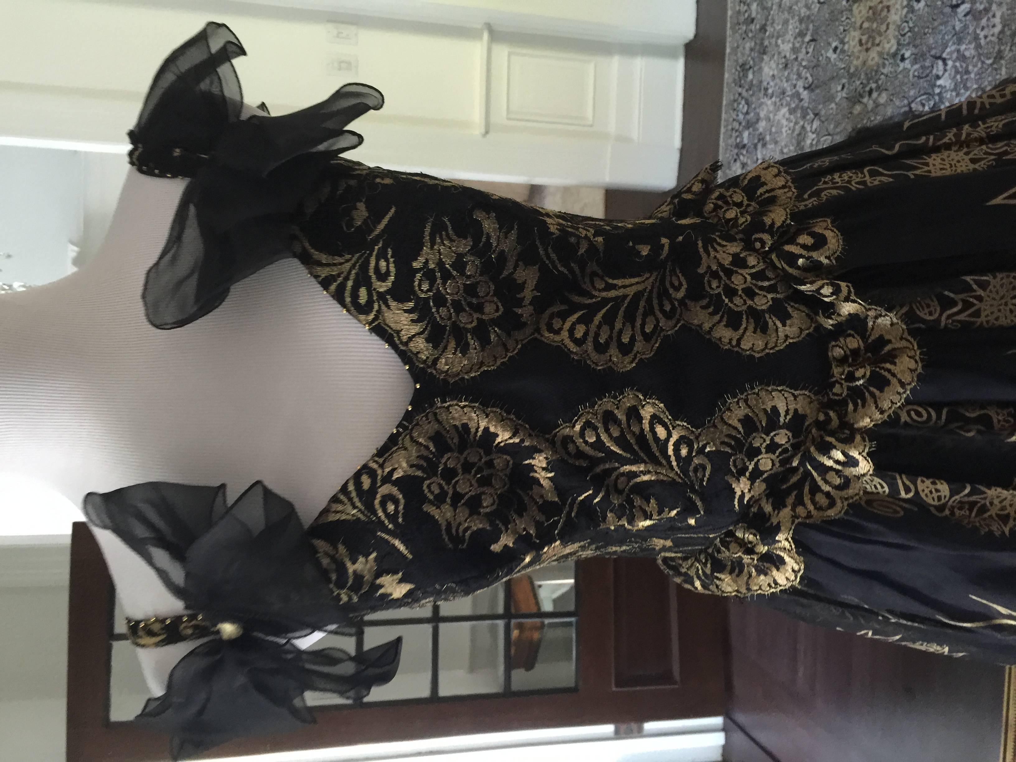 Stunning Vintage Zandra Rhodes Ballgown In Excellent Condition In Port Hope, ON