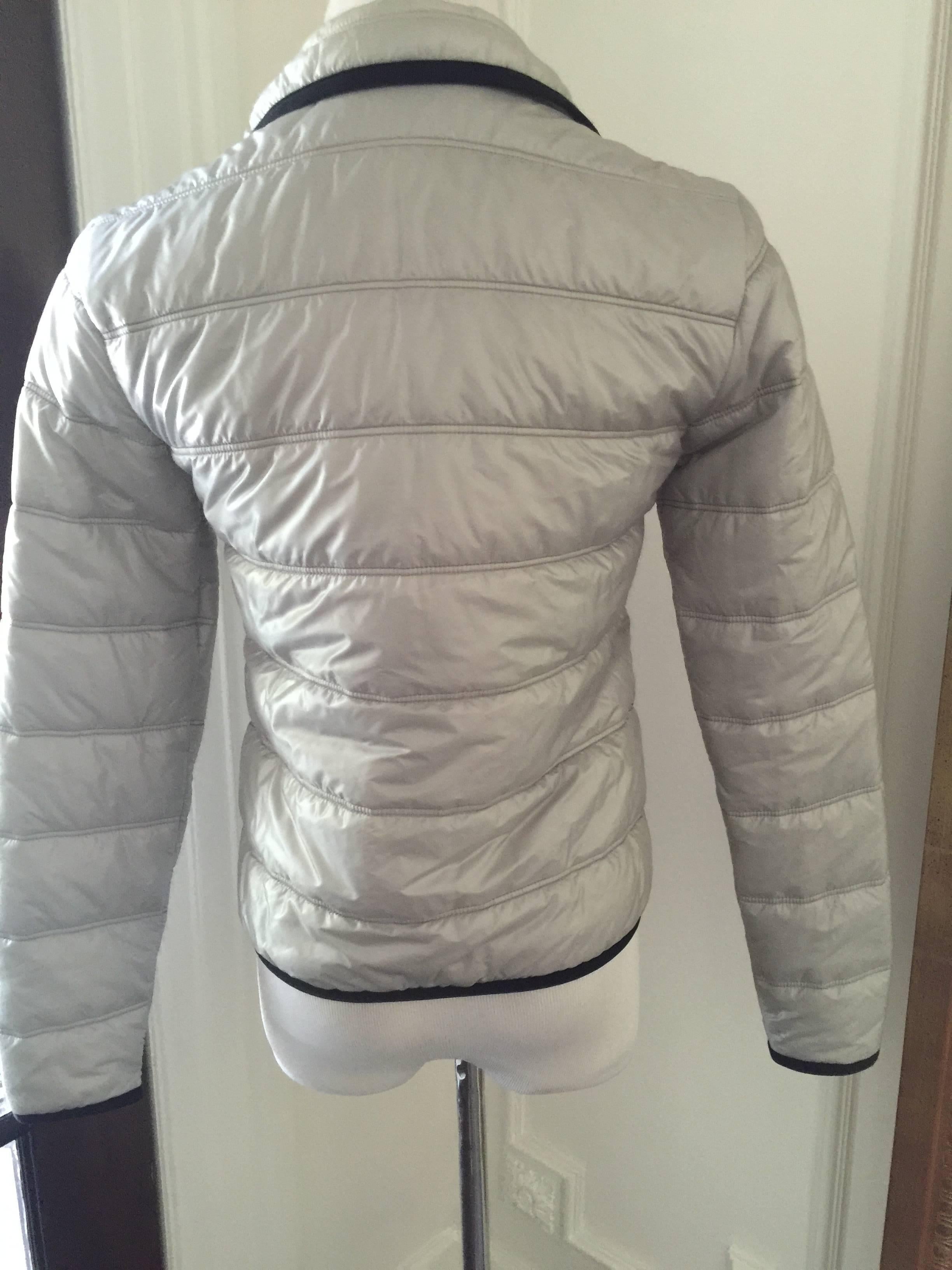 chanel puffer jacket white