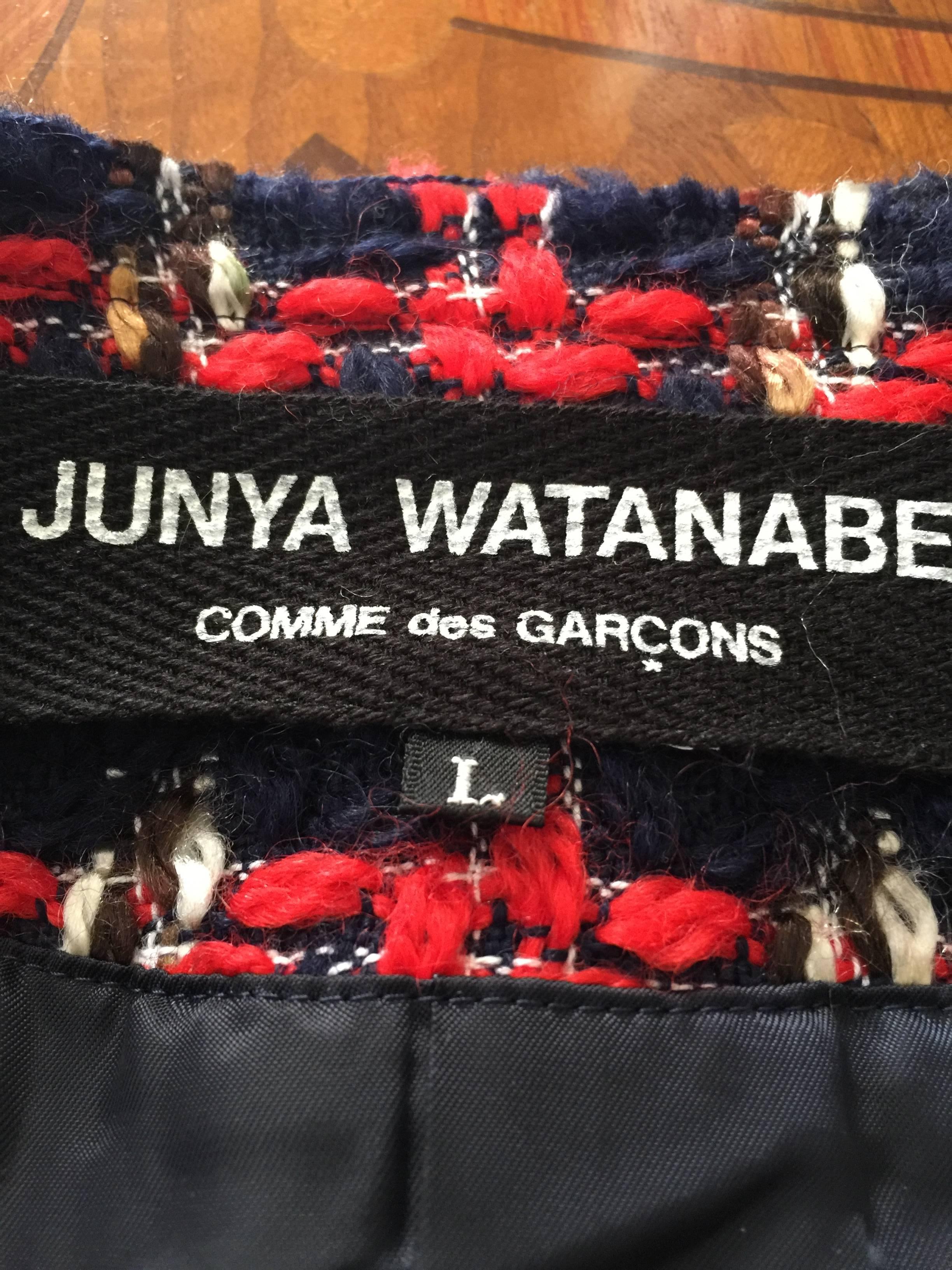 Junya Watanabe hundstooth tweed long coat L. 4