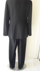 1990s Giorgio Armani Black Tuxedo Wool Pant Suit (12 US)