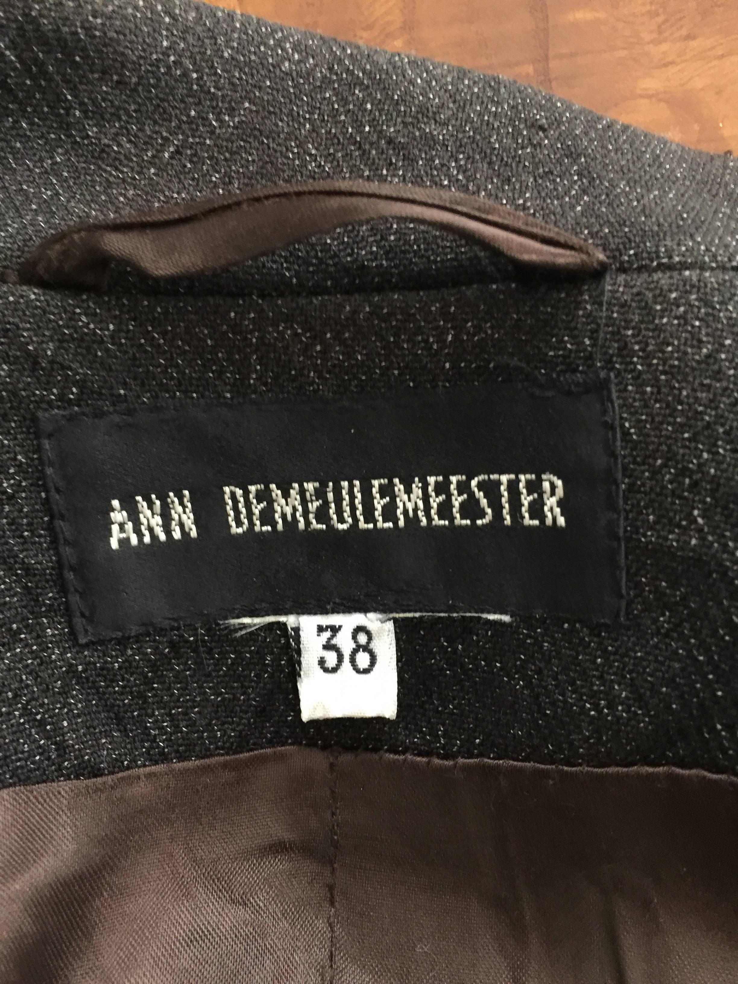 Ann Demeulemeester Crinkled Wool Jacket 38 1