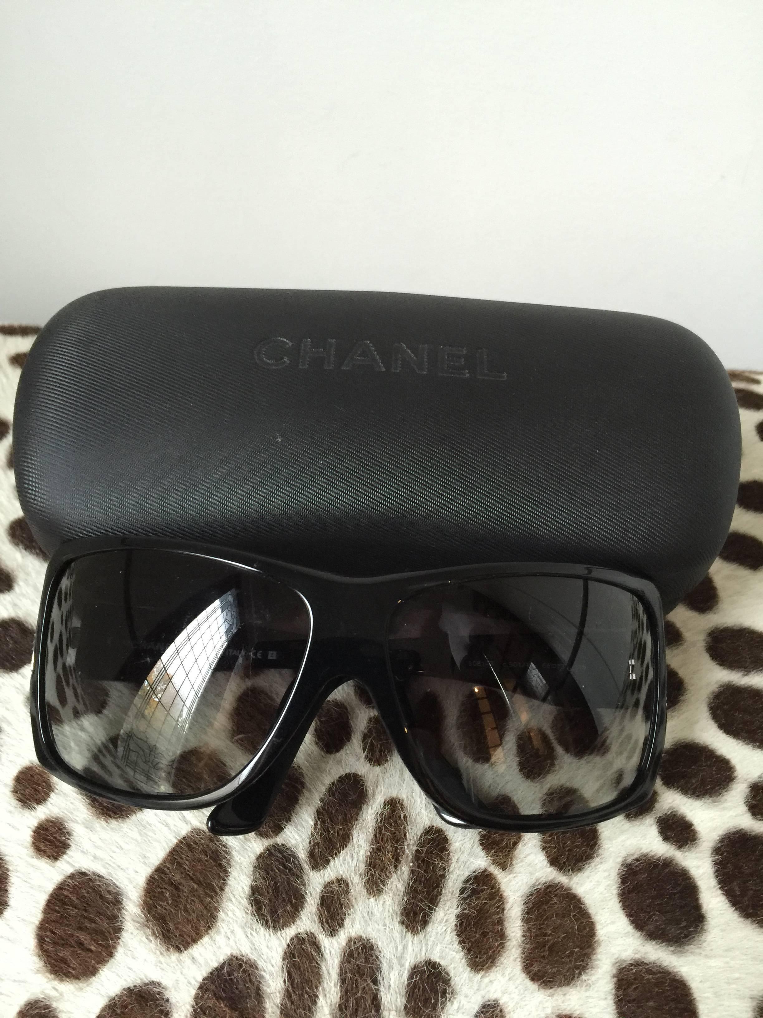 Chanel Crystal CC Sunglasses  5081-B Black 1