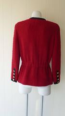 1980s Red Chanel Boucle Jacket