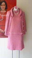1960s Wool Knit S/S Dress and Jacket Used for "Jackie" Movie Window Display