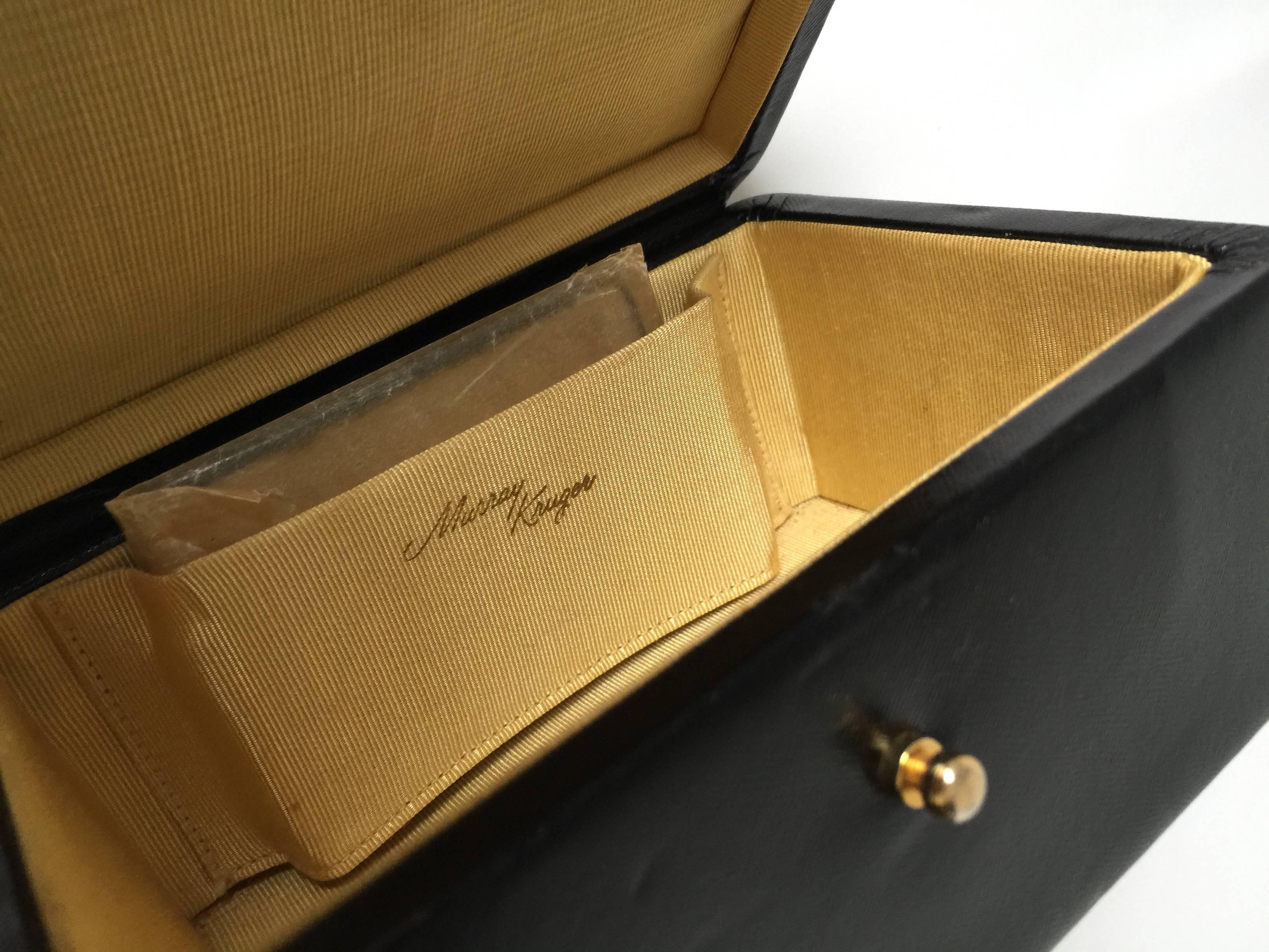 Exquisite Murray Kruger Black Leather  Gift Box Handbag 1