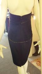 Superb Escada Black Beaded Silk Strapless Cocktail Dress (40 D)