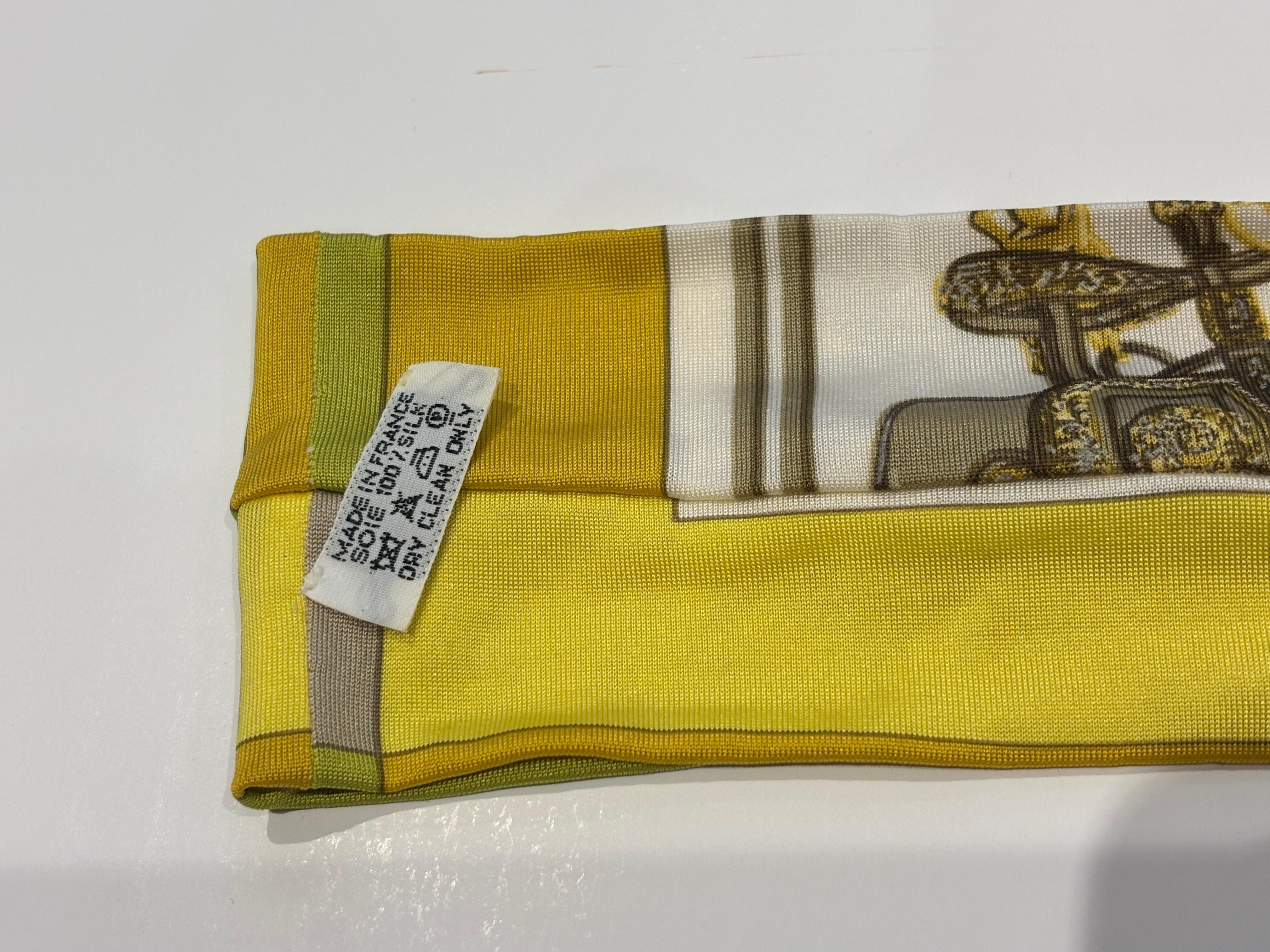 Cerchietto per capelli in seta Hermes 