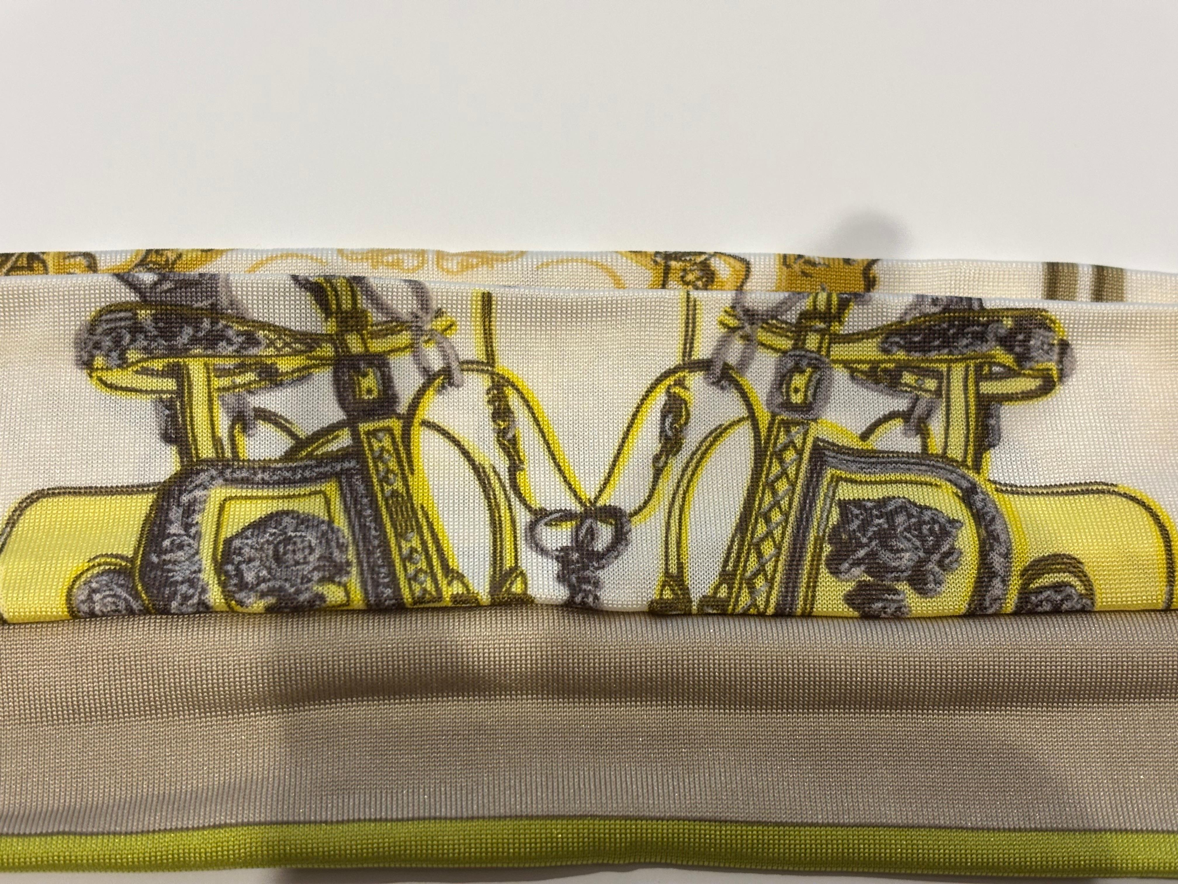 Cerchietto per capelli in seta Hermes 