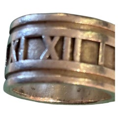 Tiffany & Co. 1837 Sterling Silver Atlas Ring 6.5-7