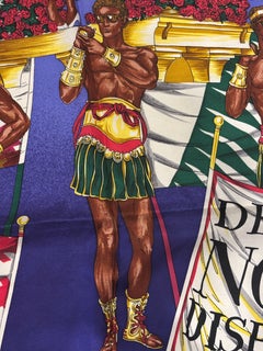 1990s Moschino De Gustibus Non Est Disputandum Silk Scarf