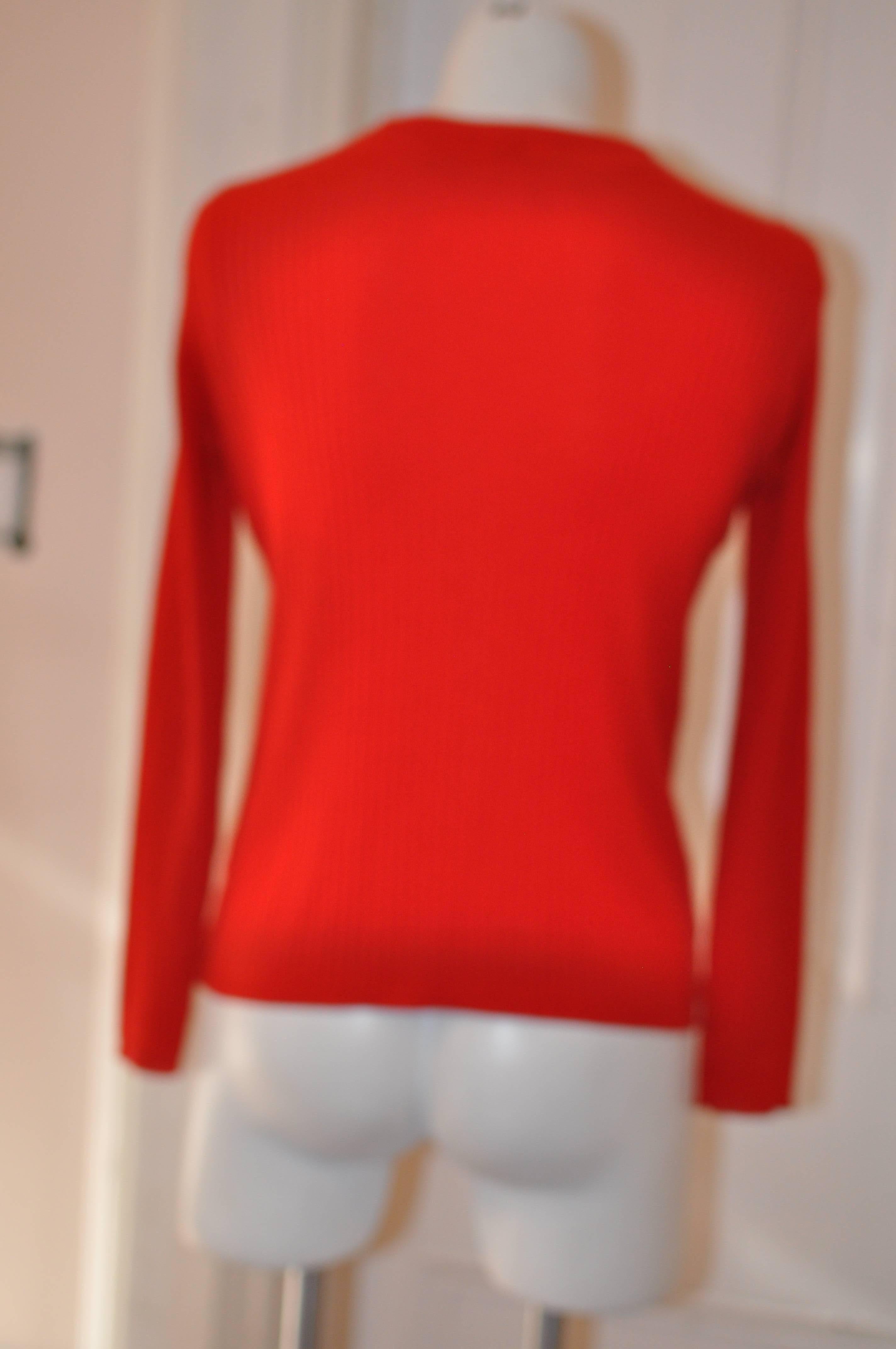1970s Andre Courreges Red Cardigan Set 2