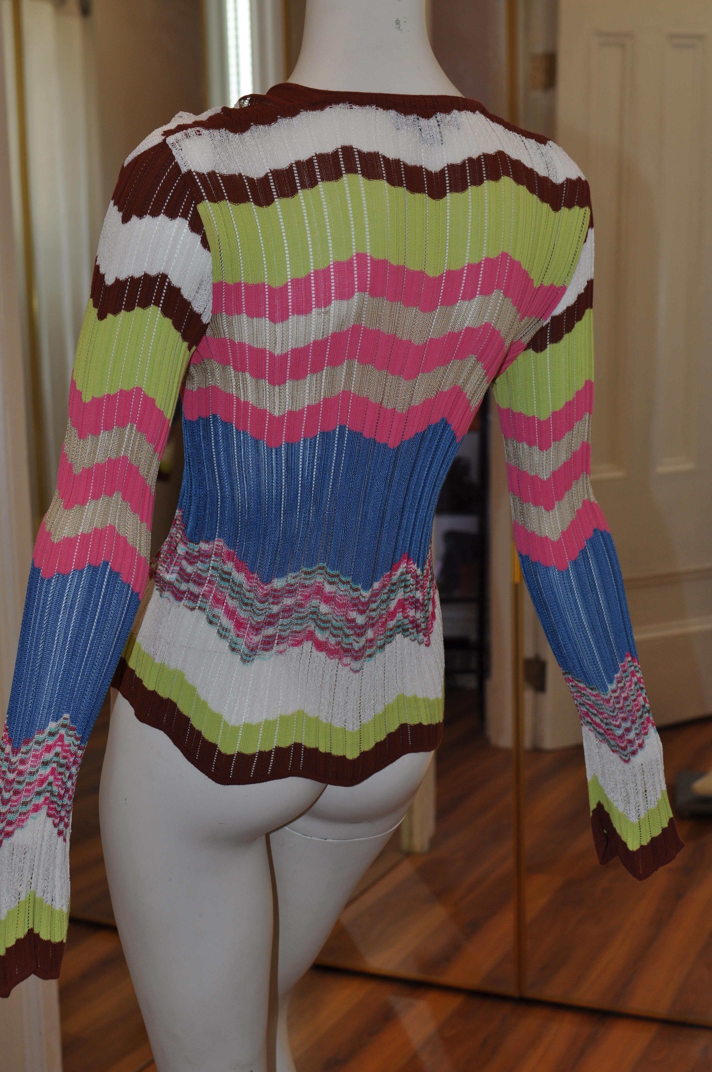 M. Missoni Colorful Cardigan  In Good Condition In Port Hope, ON