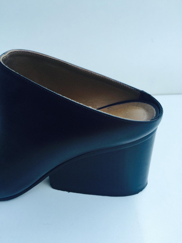 hermes leather clogs