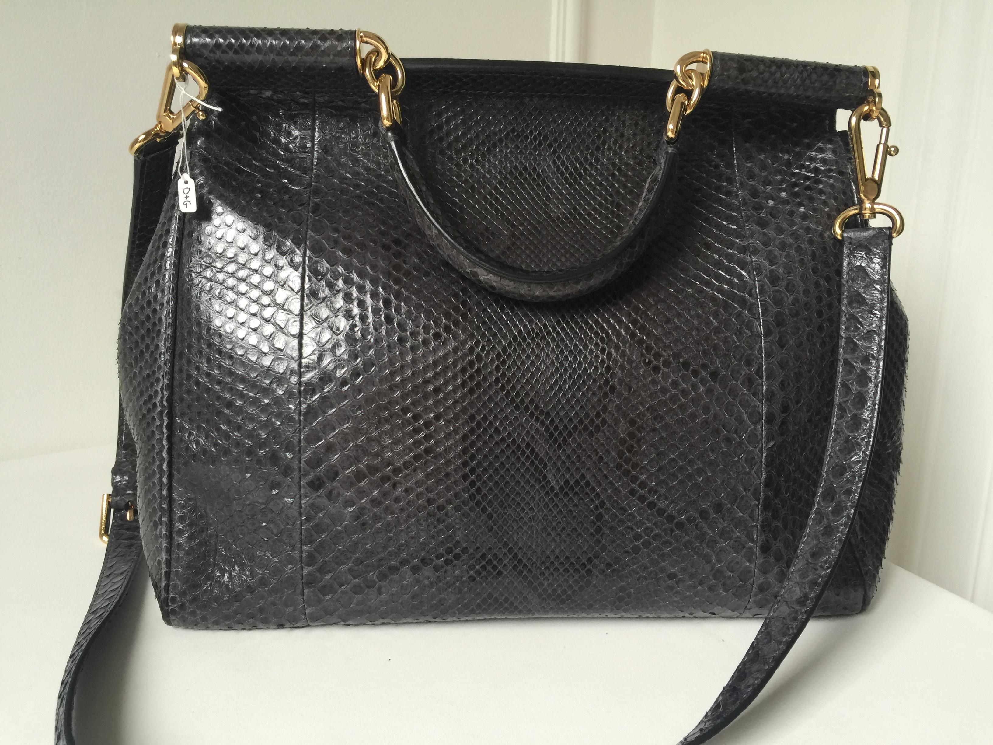 Dolce & Gabbana Python Miss Sicily Satchel 1