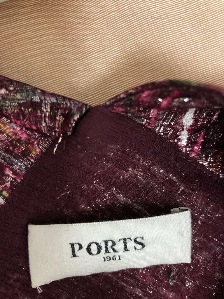 Ports 1961 Draped Shimmering Dress (2) For Sale 2