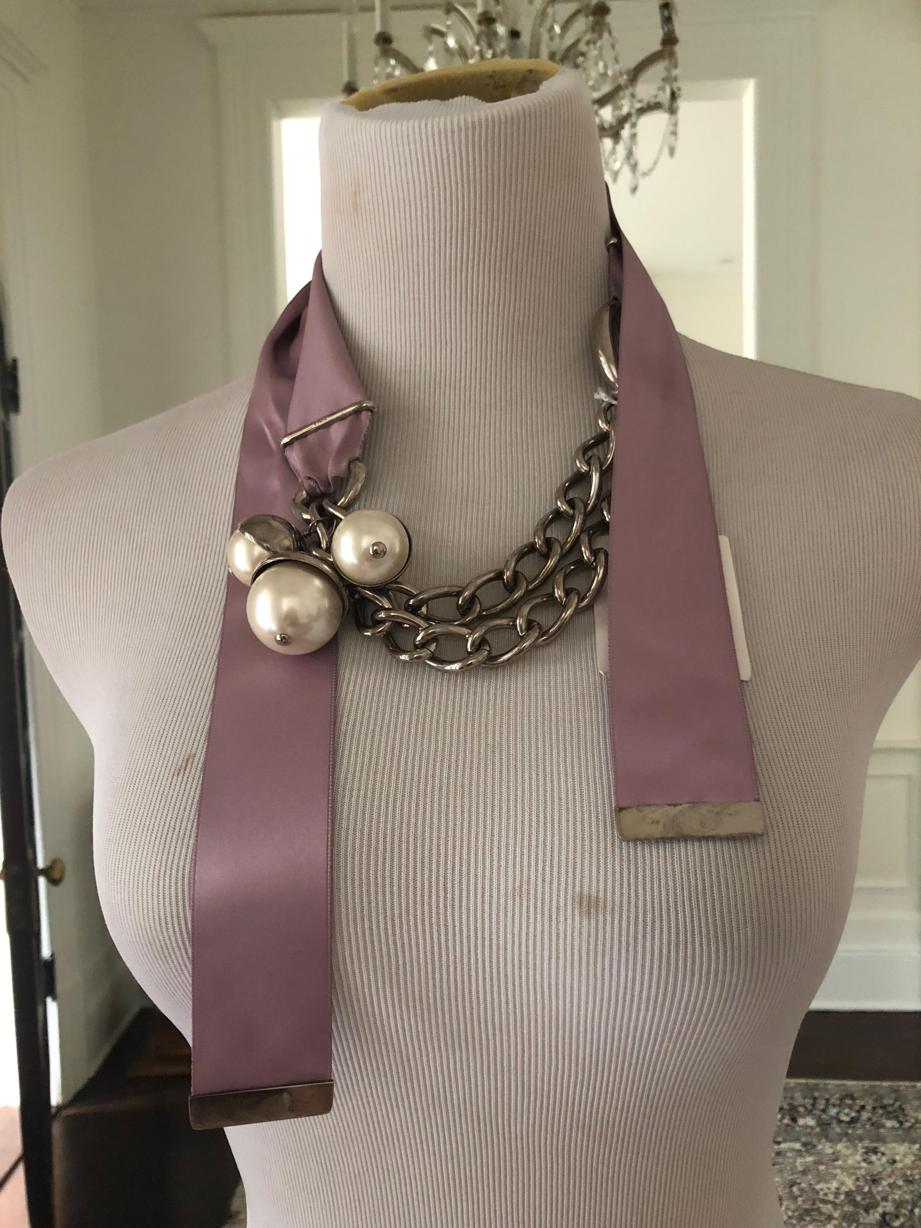 silk ribbon necklace