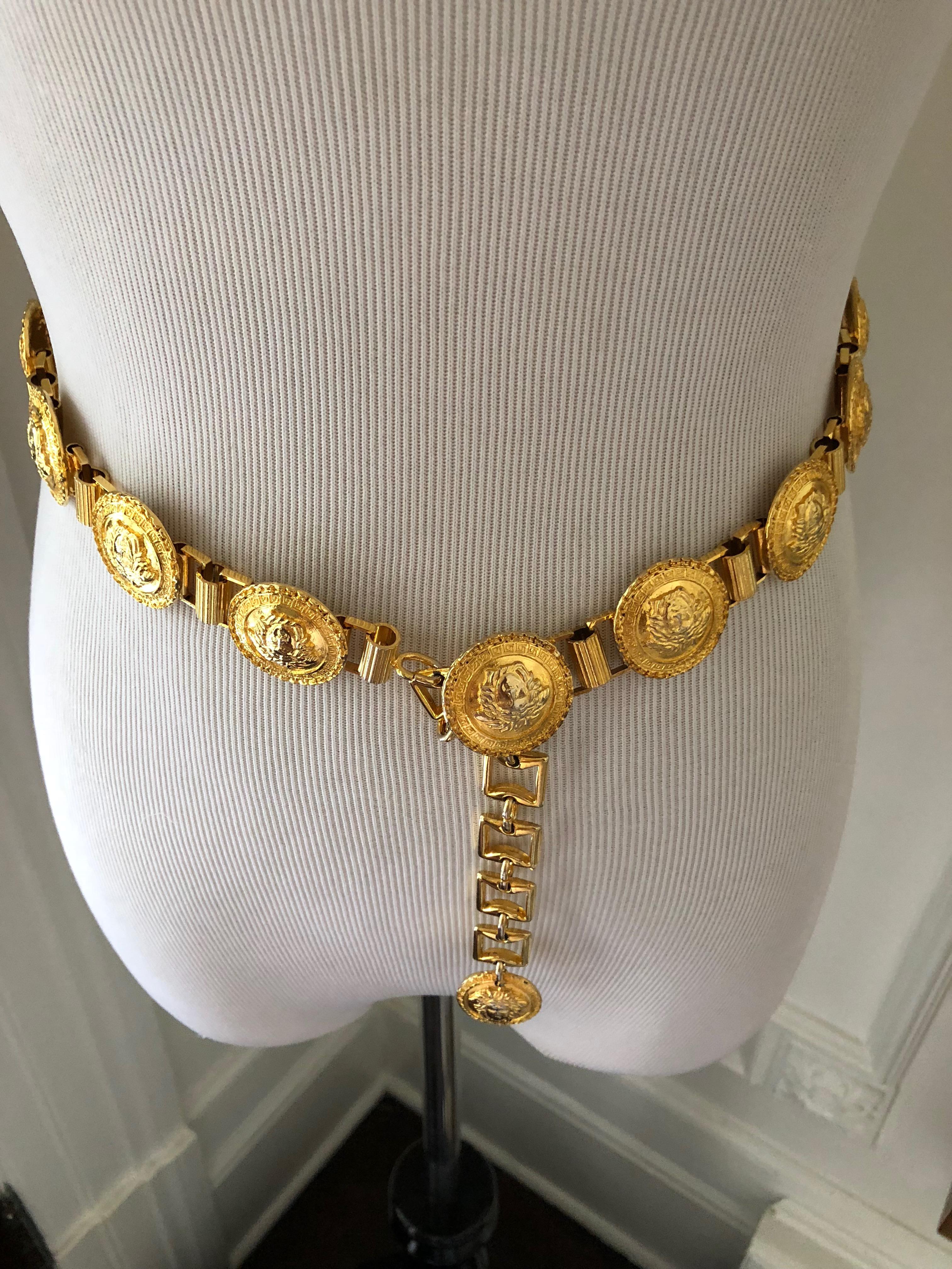 Women's Gianni Versace Gold Medusa Belt