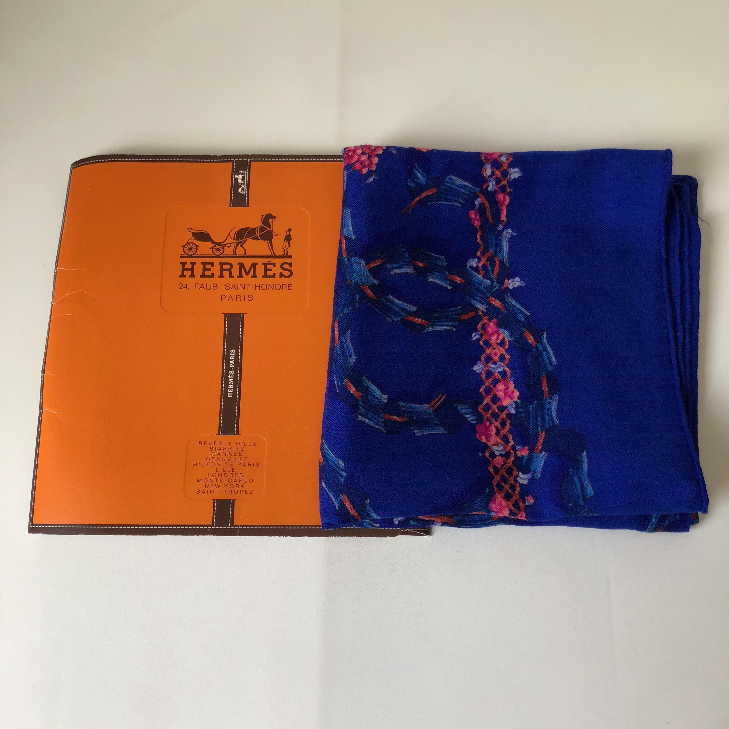Hermes Vintage Challis Scarf 1
