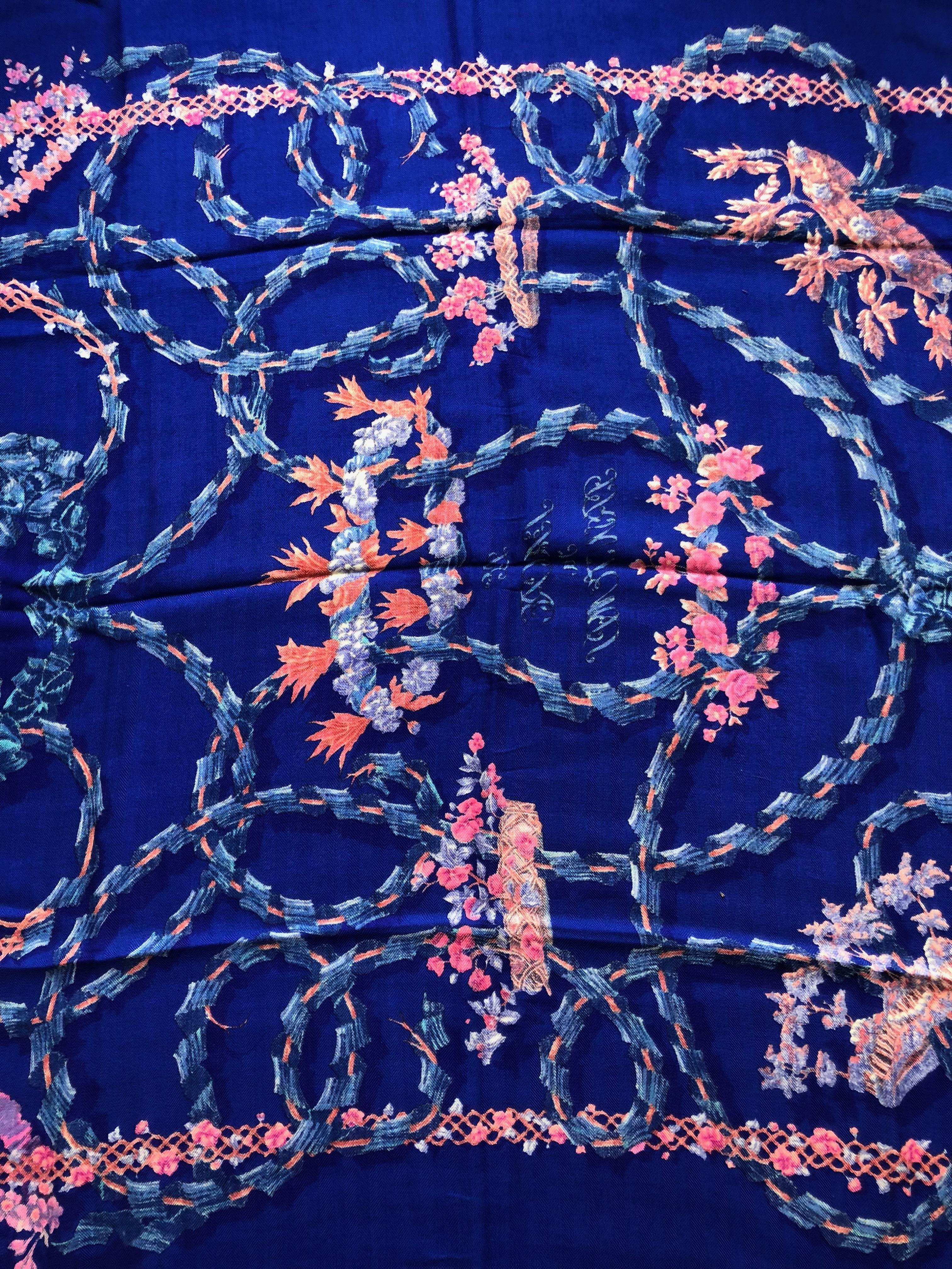 Challis Scarf by Hermes , designed by Henri d'Origny .
