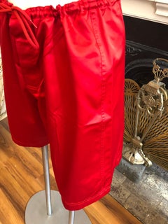 Miu Miu Red Silk "Boxing" Shorts (42 Itl) W/Tag