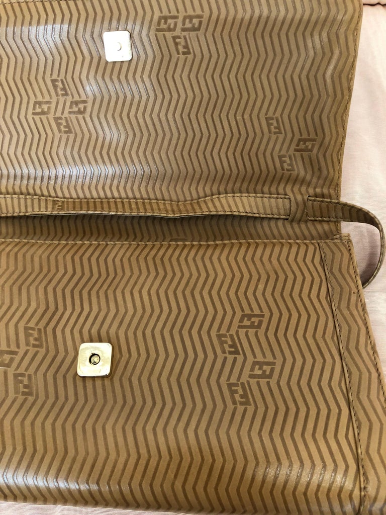 Unique and Rare Fendi Cross Body Clutch, 1990s For Sale at 1stDibs