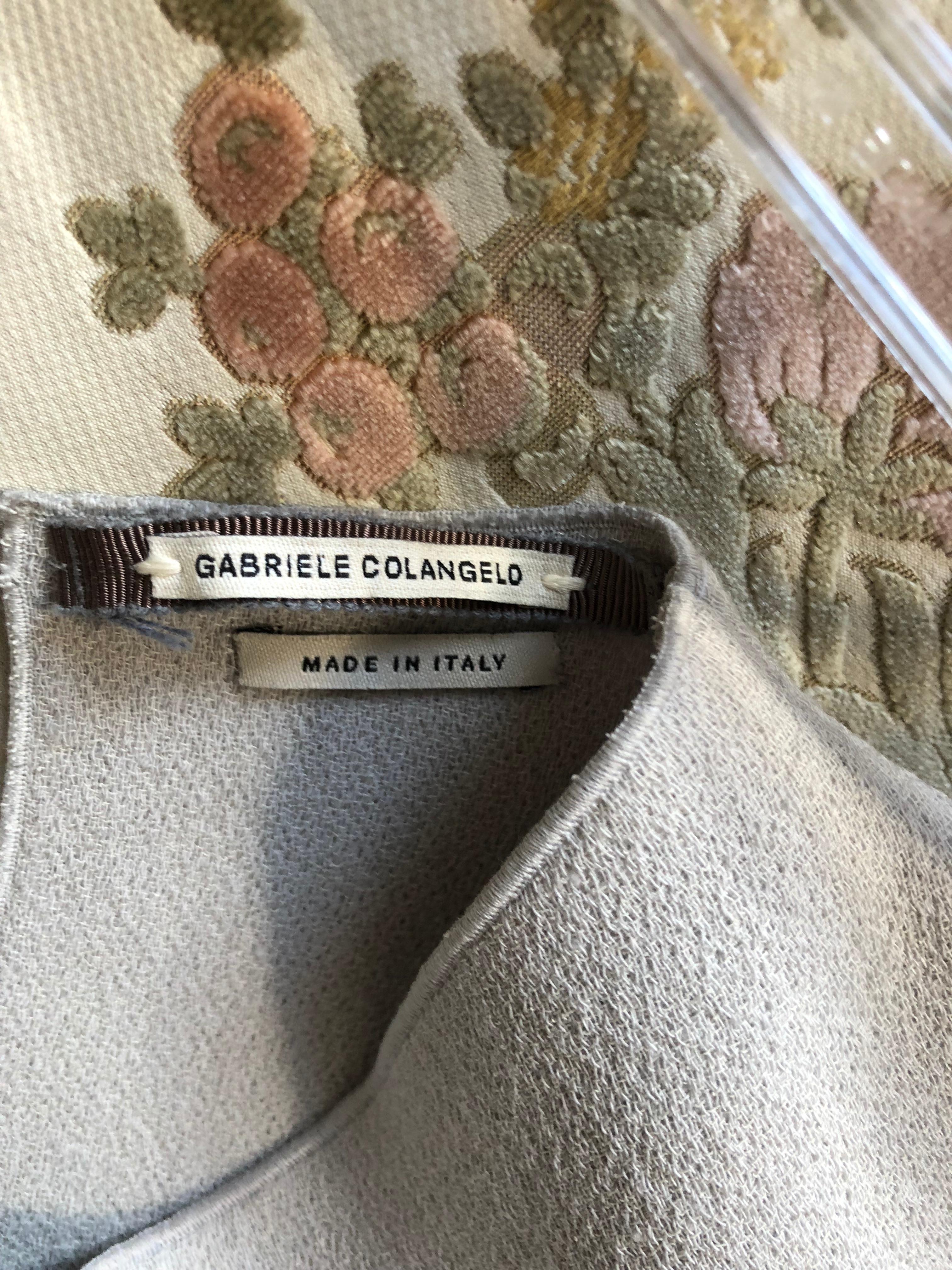 Gabriele Colangelo Grey Fleece Wool and Silk Dress  1