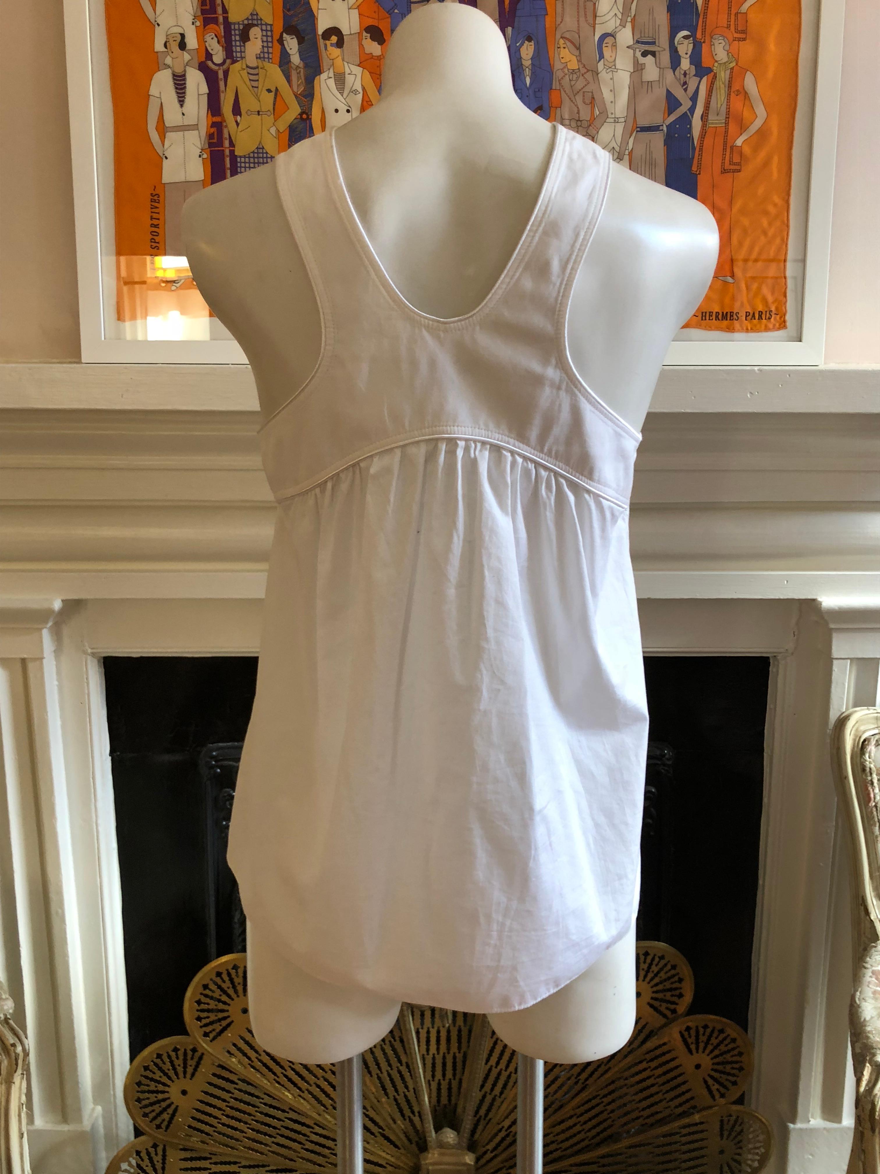 Givenchy White Cotton Blouse with circular Design 38 In Excellent Condition In Port Hope, ON