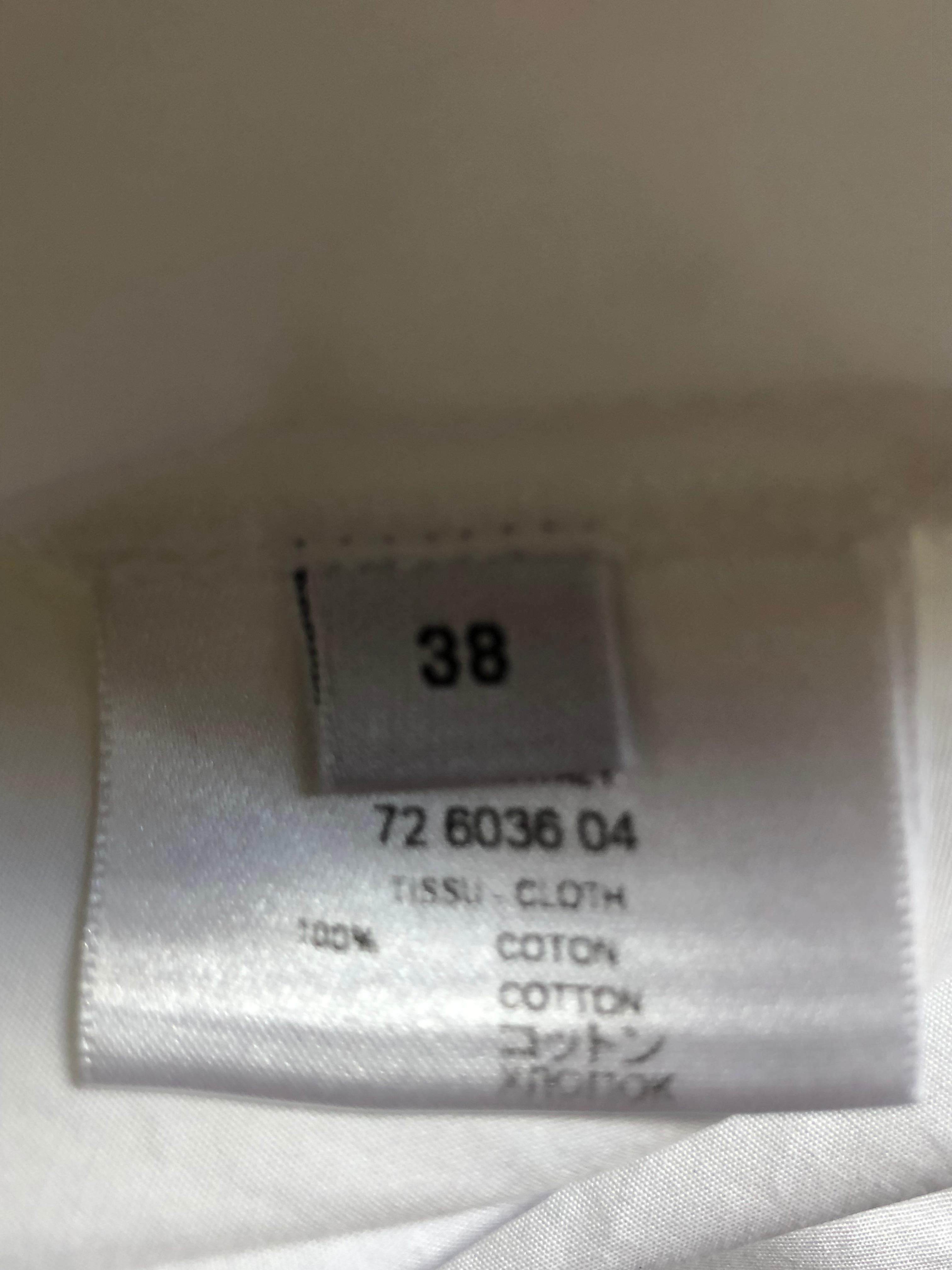 Givenchy White Cotton Blouse with circular Design 38 1