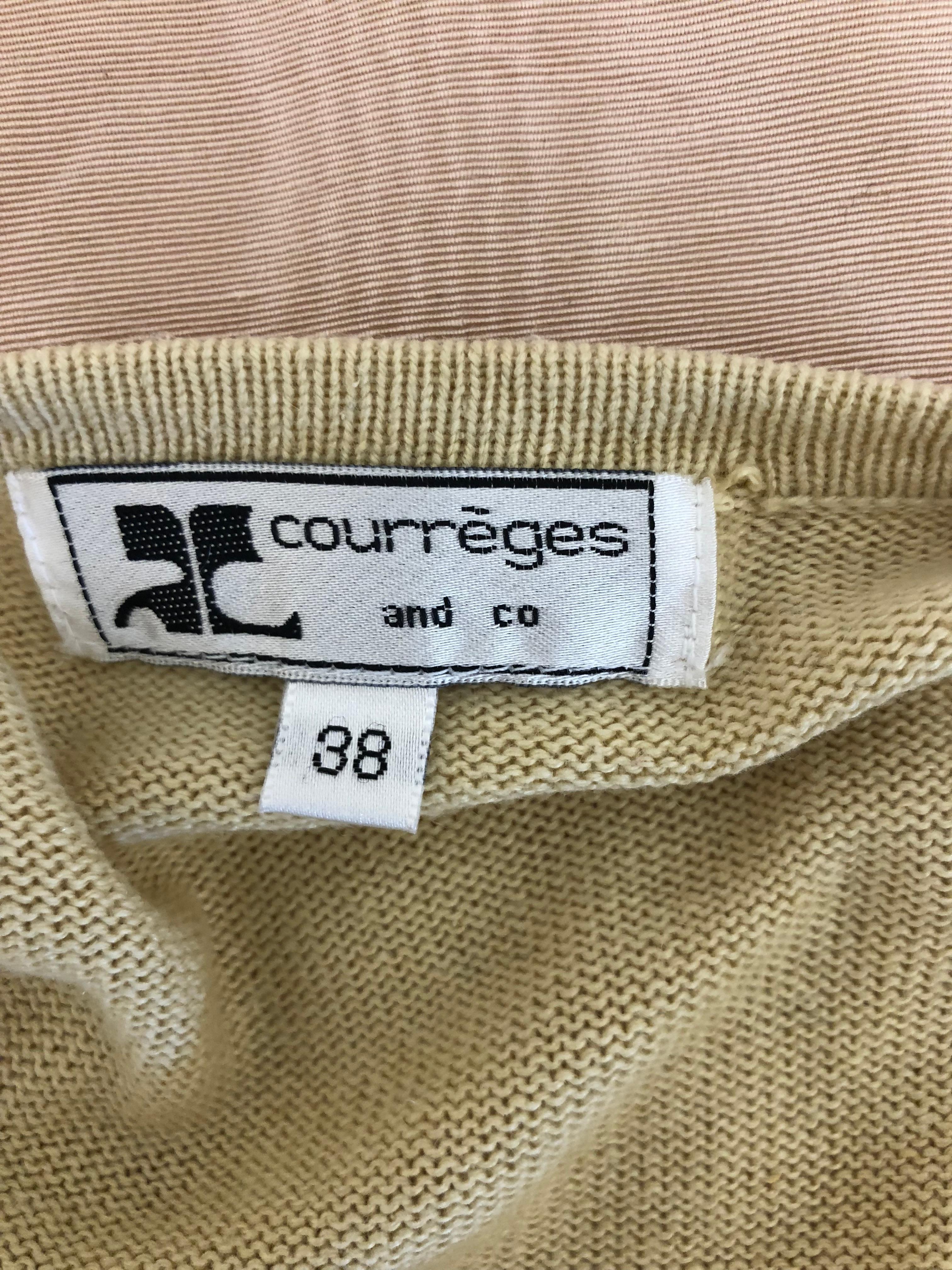 Women's 1970s Andre Courreges Silk and Cashmere Top